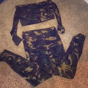 Two piece camo outfit